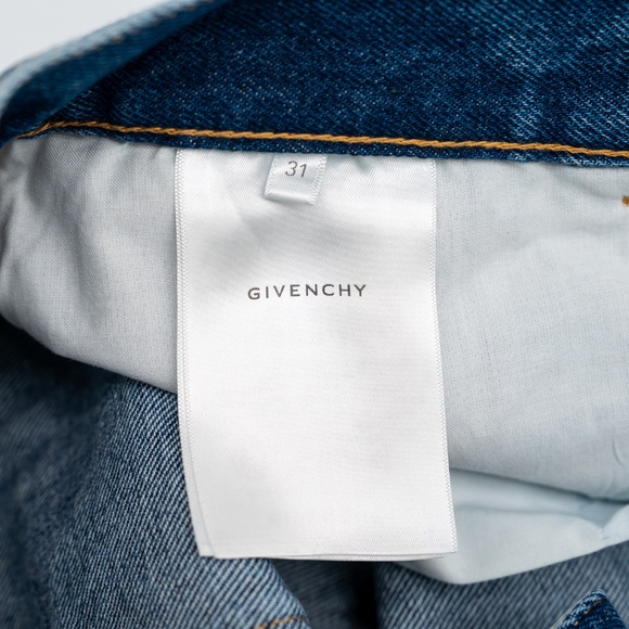 size 31 Givenchy Jeans Loose Fit Cardo Pants Marble Denim Blue - Picture 7 of 8